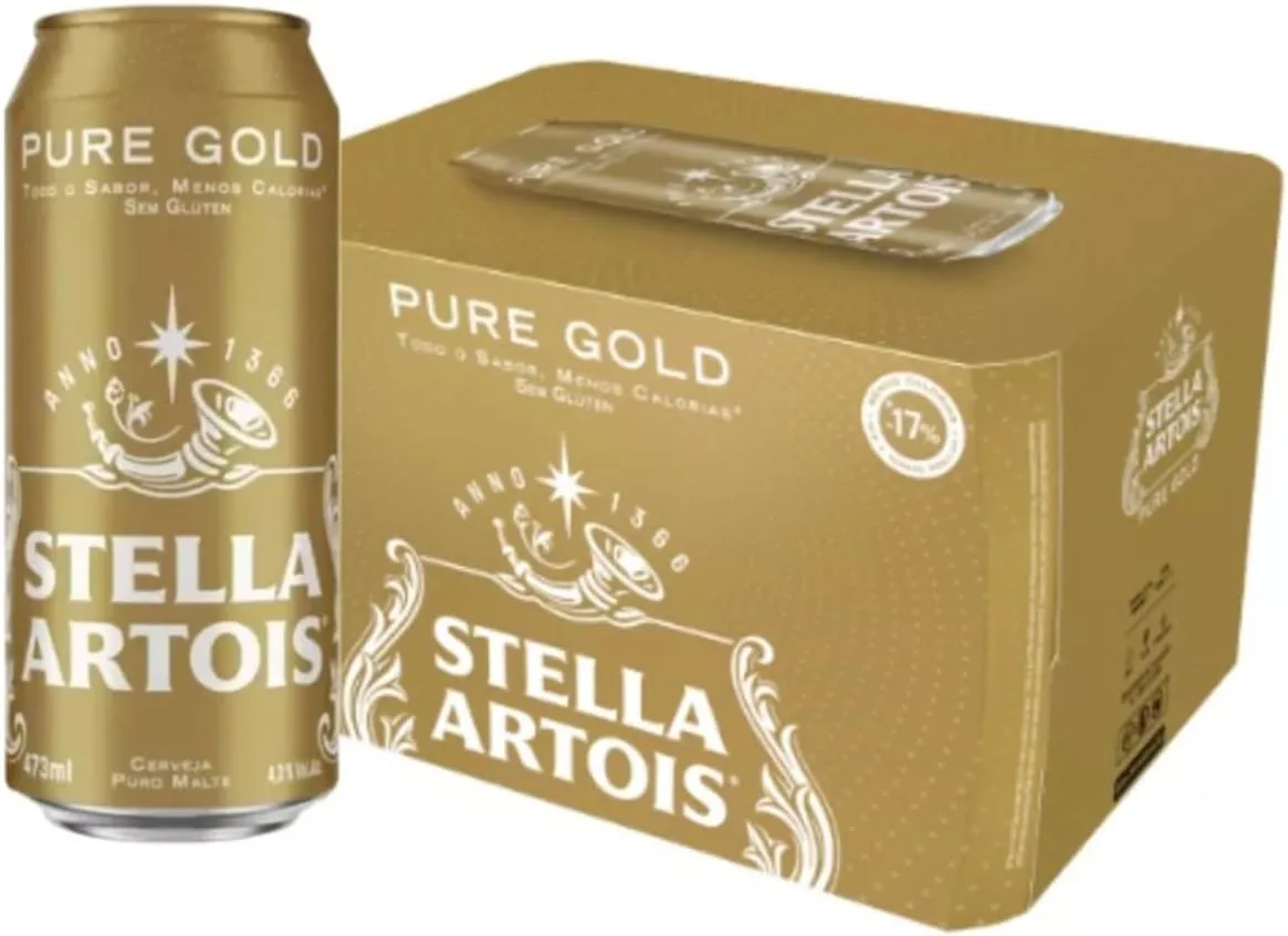 Cerveja Stella Artois Pure Gold sem glúten
