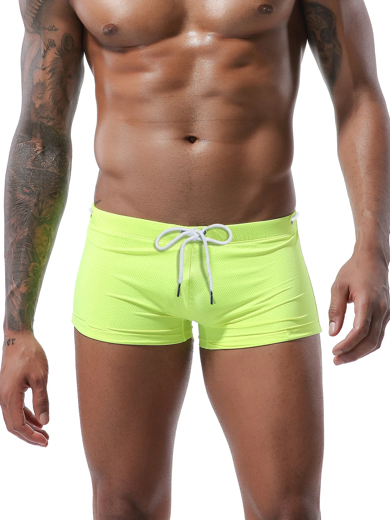 Sunga boxer masculina para natação