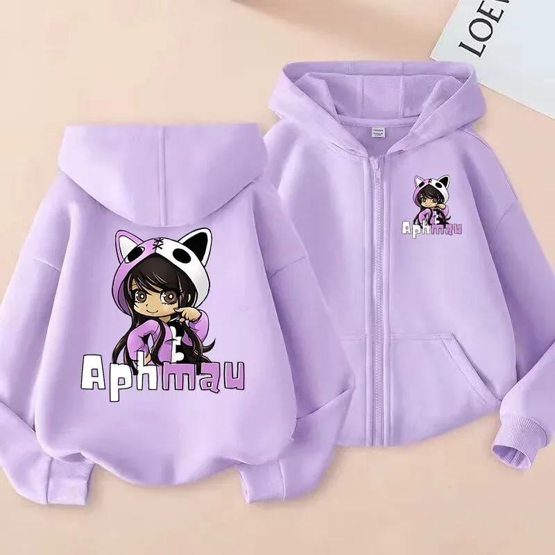 Moletom infantil Aphmau com zíper