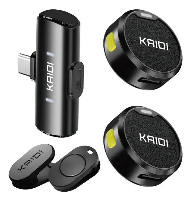 Microfone de lapela sem fio Kaidi USB-C