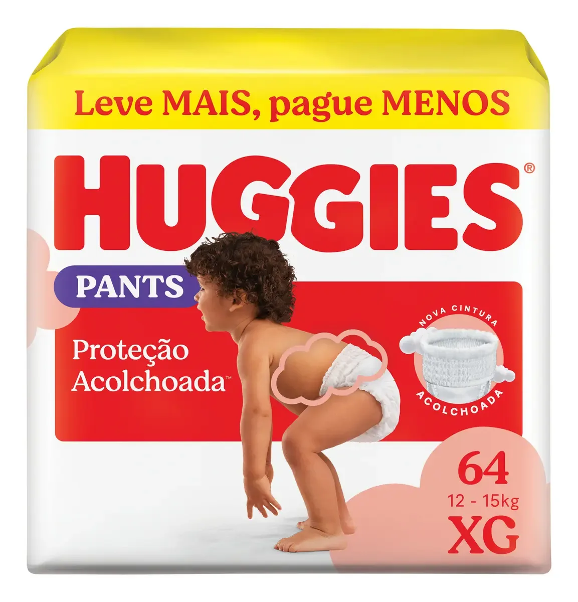 Fralda infantil Huggies Pants XG com 64 unidades