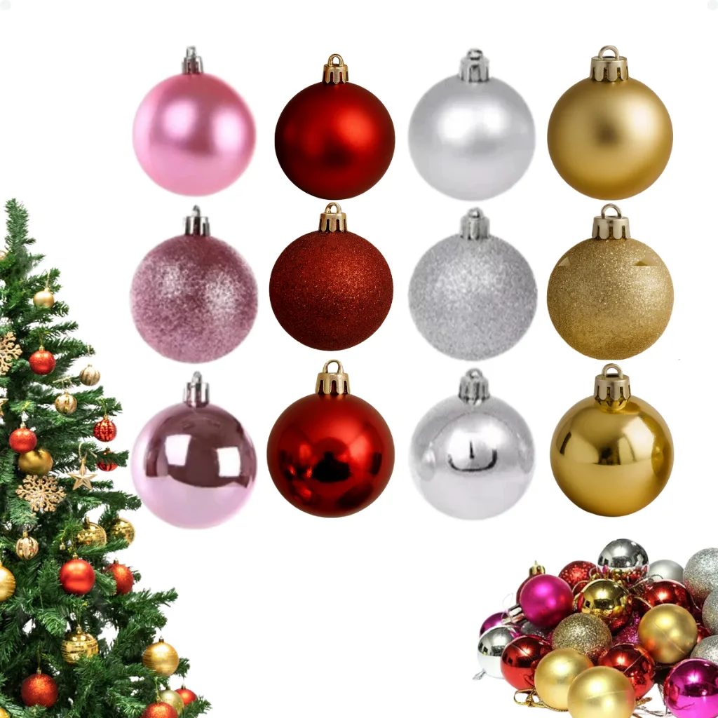 Kit de bolinhas para árvore de Natal