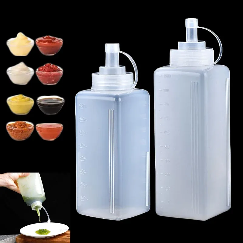 Garrafa dispensadora de molho com tampa