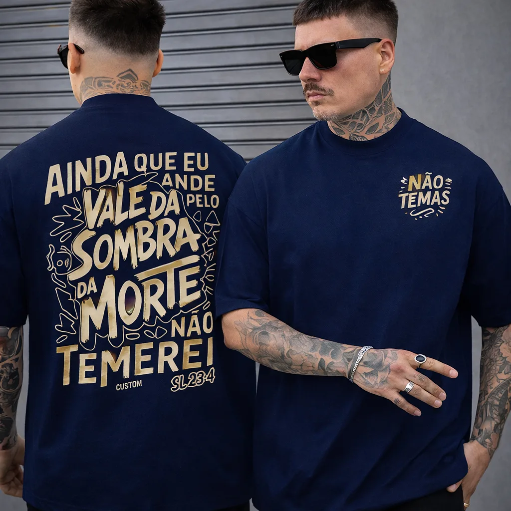 Camiseta cristã unissex de algodão