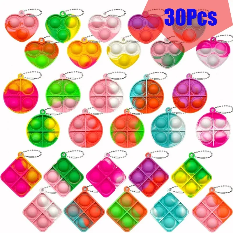 Kit com 30 brinquedos sensoriais pop fidget