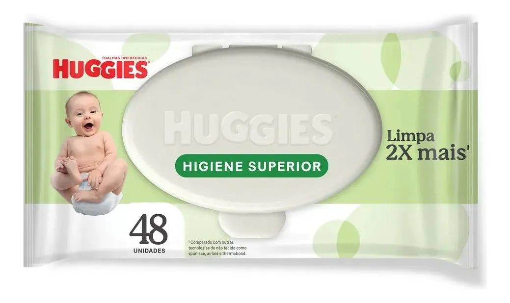 Lenços umedecidos Huggies com 48 unidades