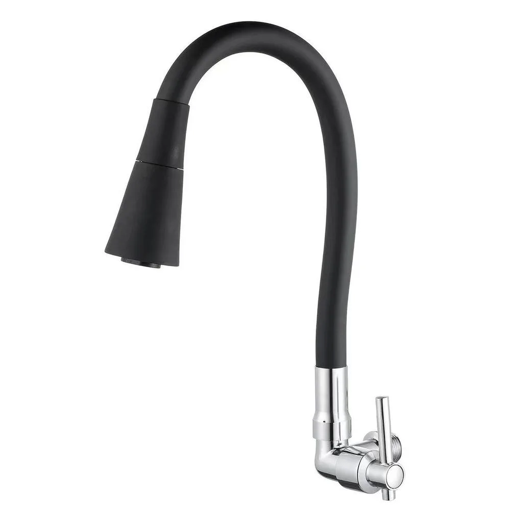 Torneira de cozinha inox prata com chuveiro