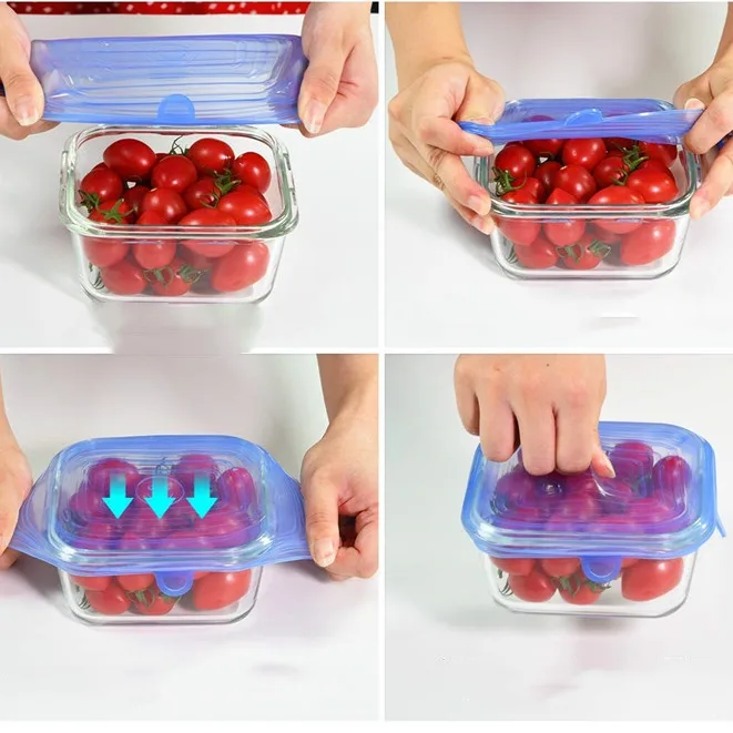 Kit com 6 tampas de panela de silicone