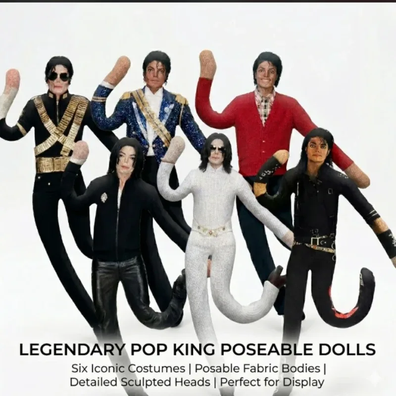 Boneco de pelúcia articulado Michael Jackson