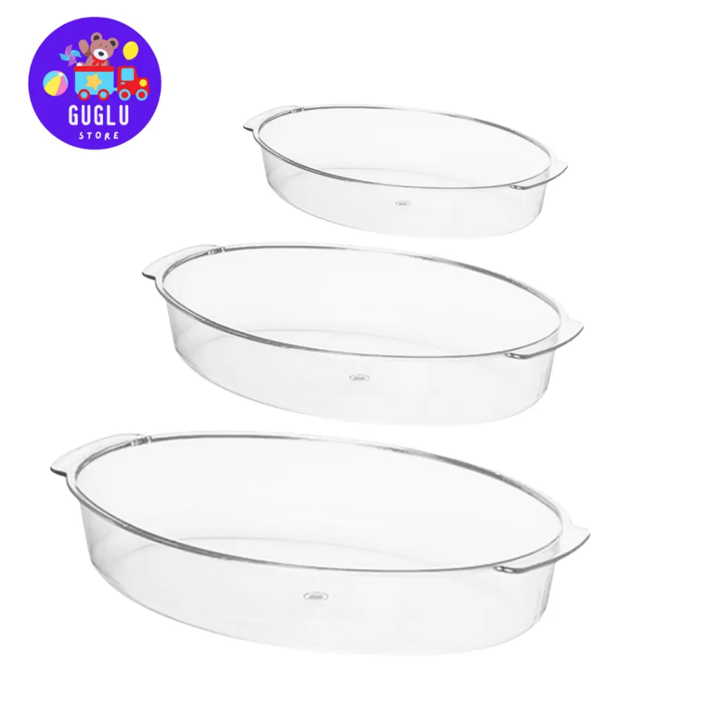 Kit com três travessas de acrílico