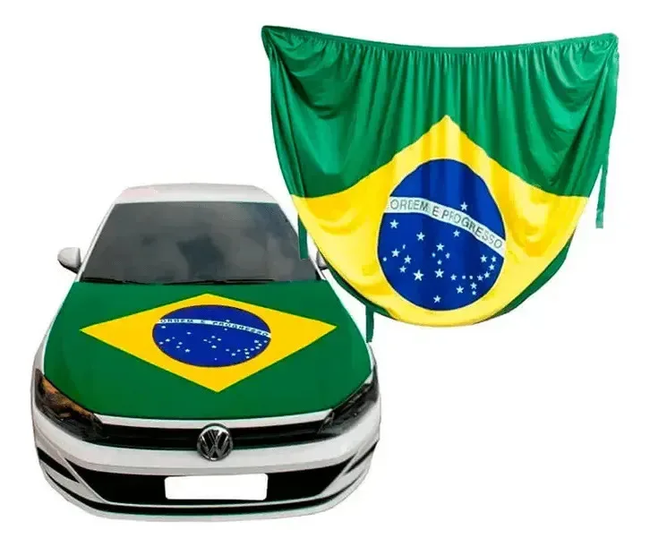 Bandeira do Brasil para capô de carro
