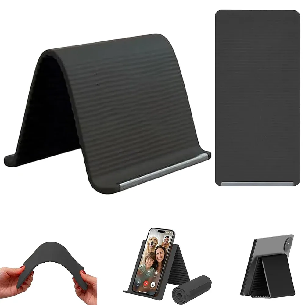 Suporte dobrável para telefone em silicone e alumínio