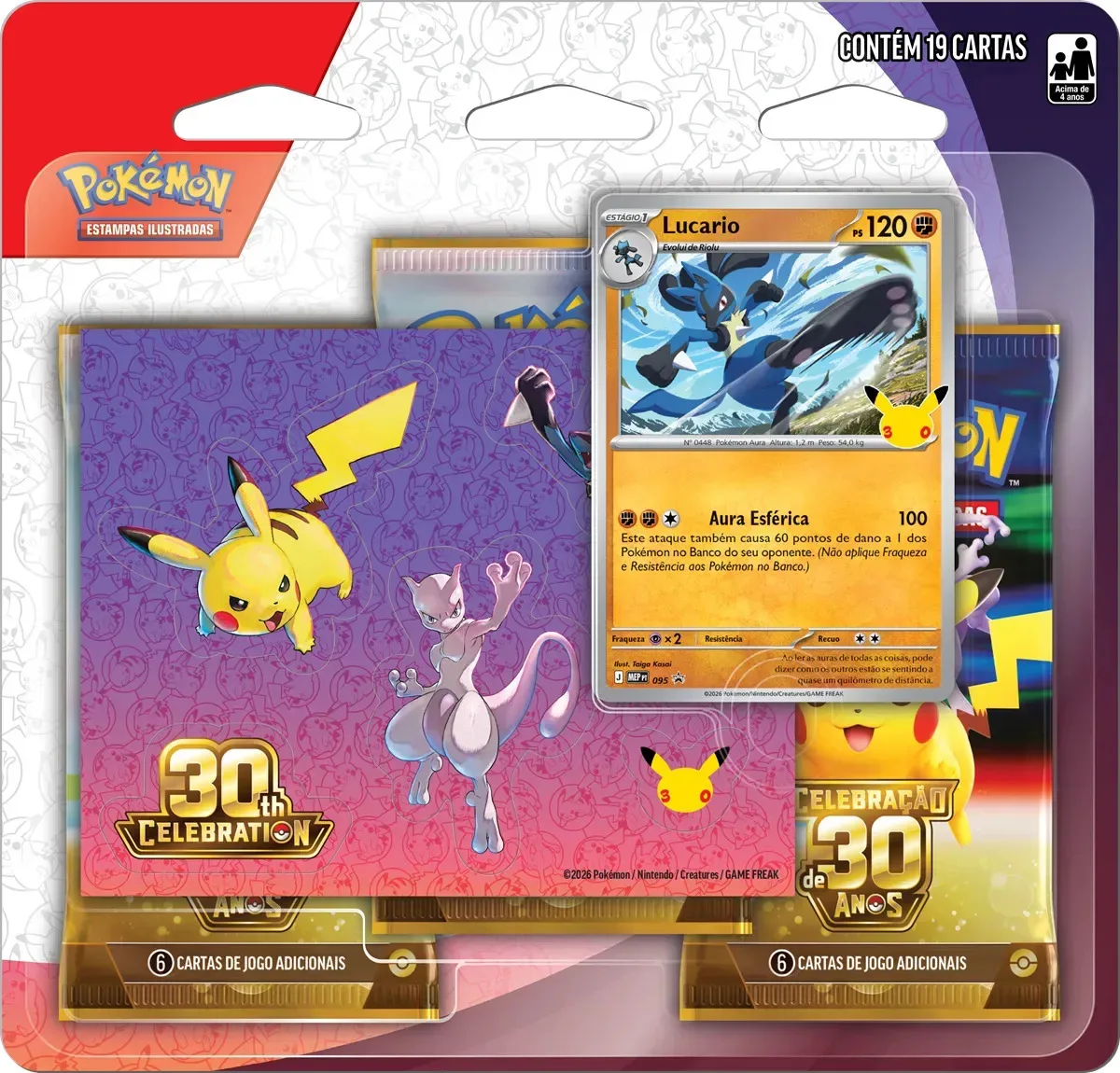 Blister triplo Pokémon Celebração de 30 anos
