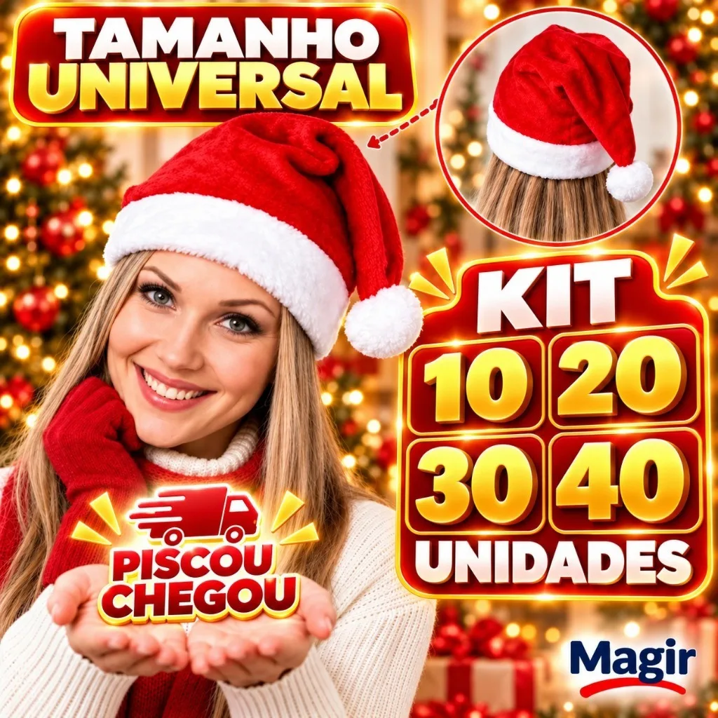 Gorro de Natal do Papai Noel para festas