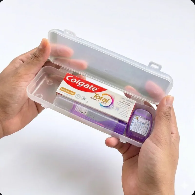 Kit de higiene para viagem com estojo