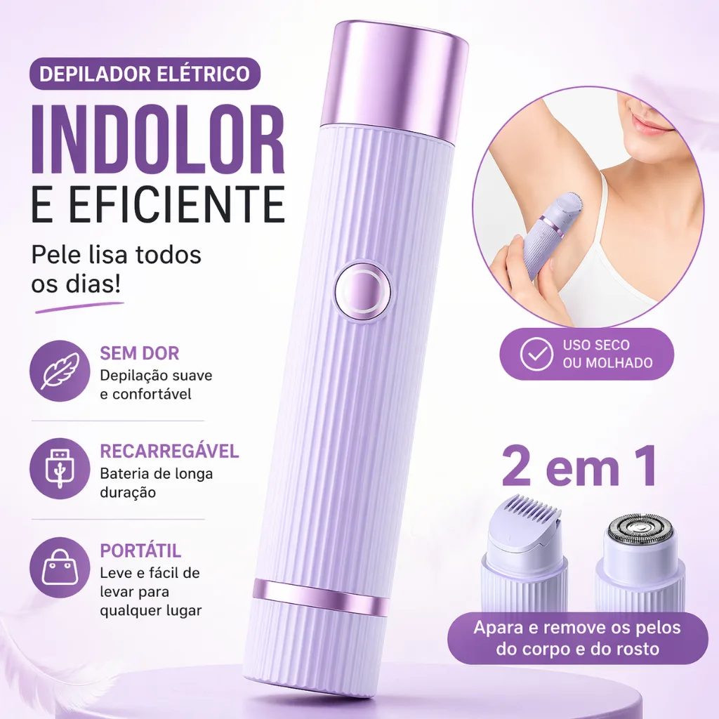 Depilador facial e corporal sem fio