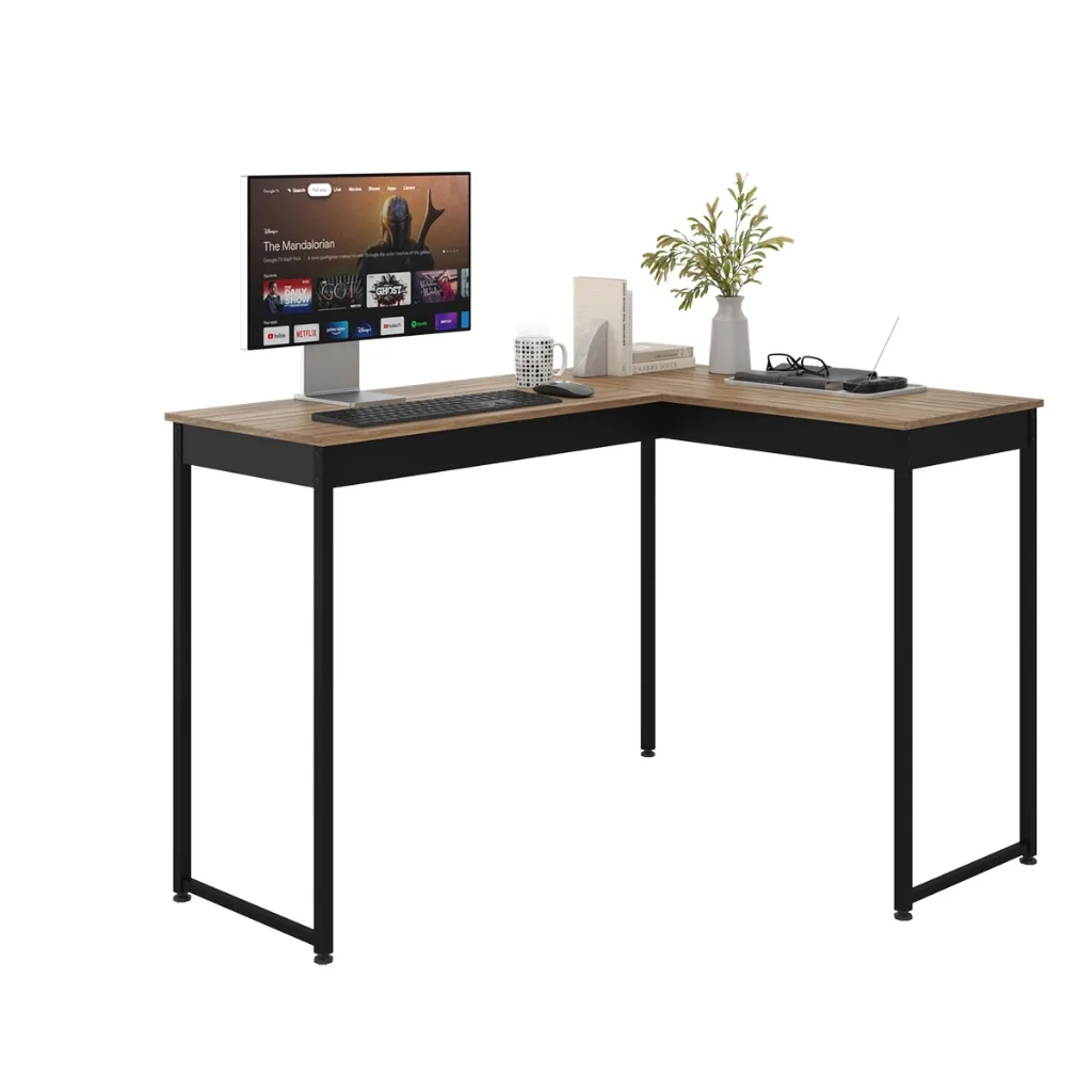 Mesa de canto para escritório em L de 110 cm