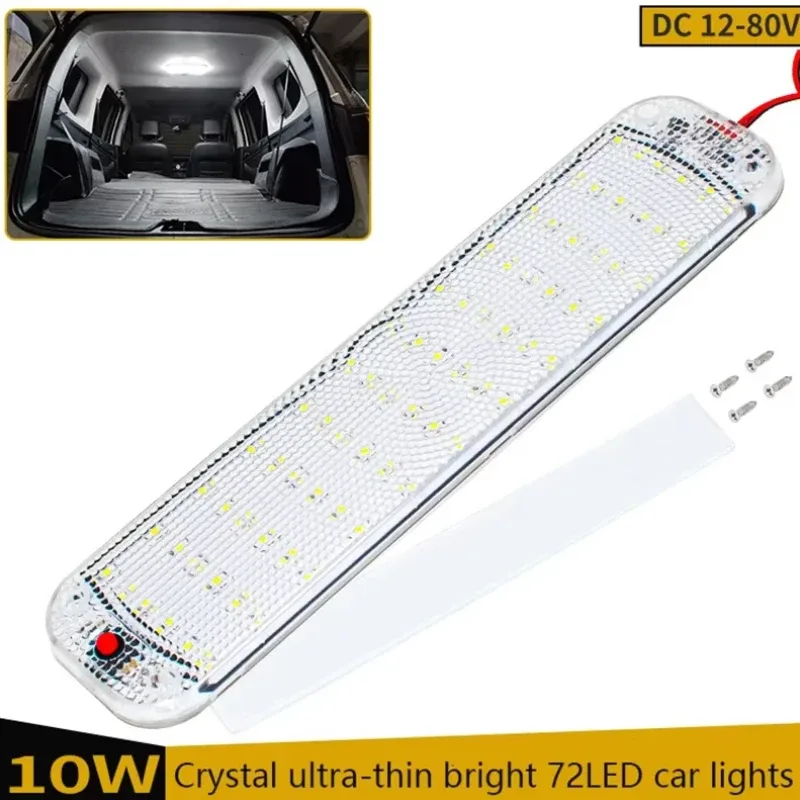 Barra de luz interna para automóvel com 72 LEDs