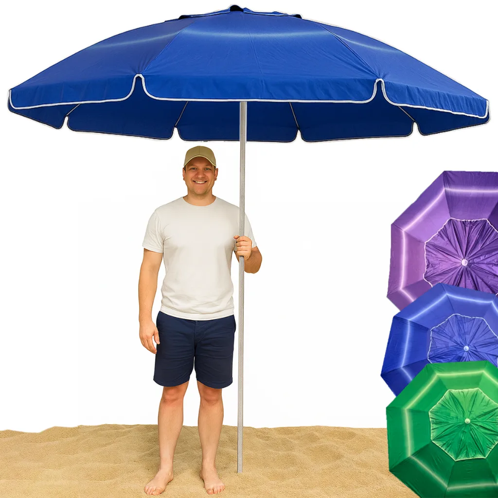 Guarda Sol Gigante 2,40m UV Praia Piscina Respirável Verão Camping Inflável Reforçado Família Churrasco