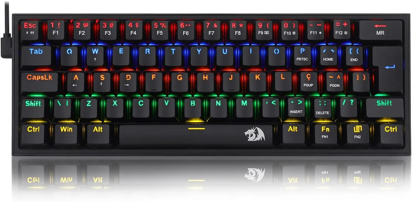 Teclado mecânico Redragon Fizz Rainbow