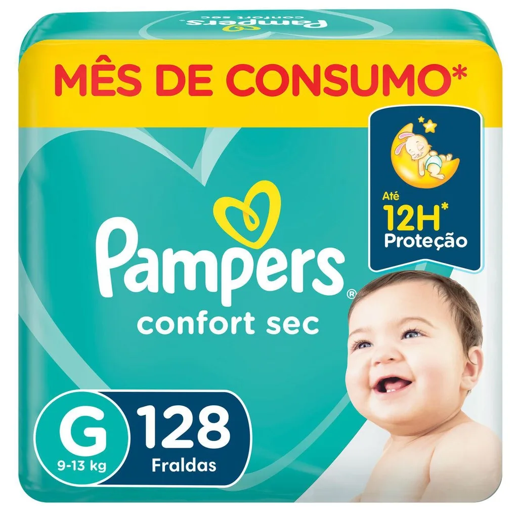 Fralda Pampers Confort Sec Jumbo Plus G