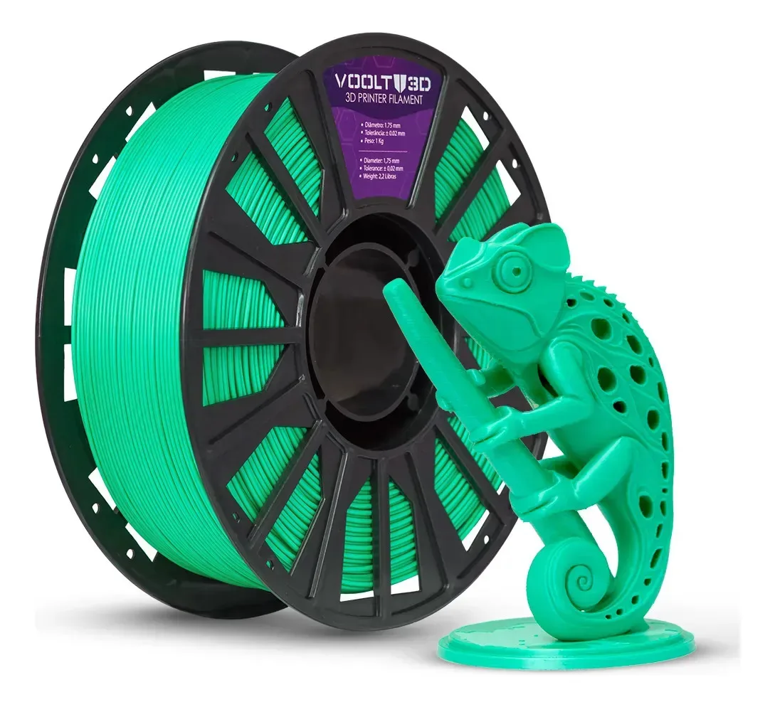 Filamento Voolt PLA verde fosco de 1 kg
