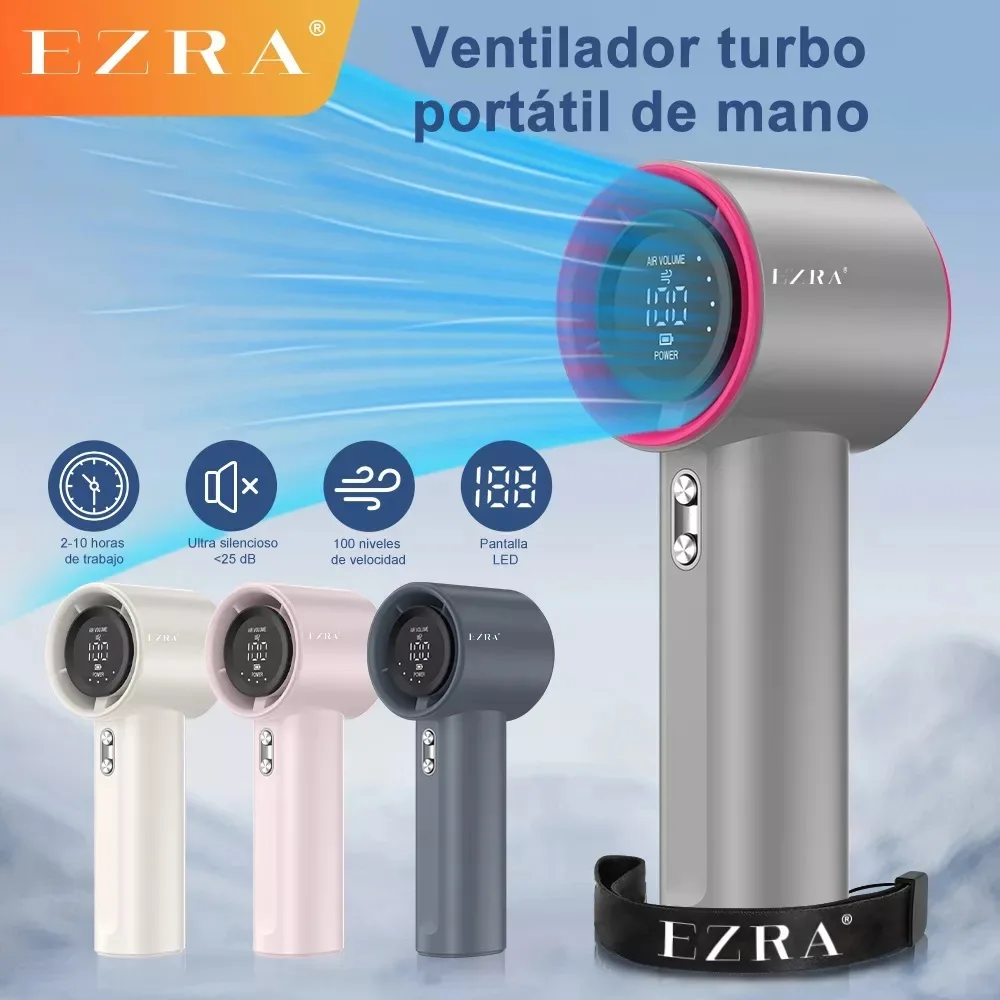 Mini ventilador Ezra com display digital