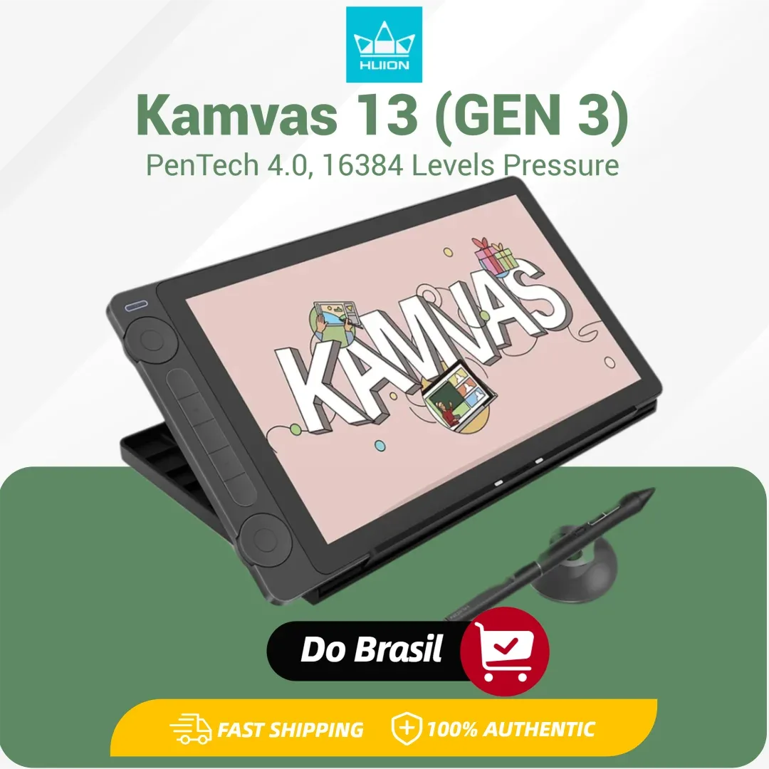 Mesa digitalizadora Huion Kamvas 13 com tela de 13,3 polegadas