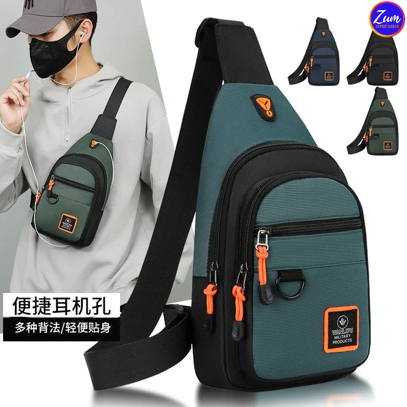Mochila masculina impermeável transversal