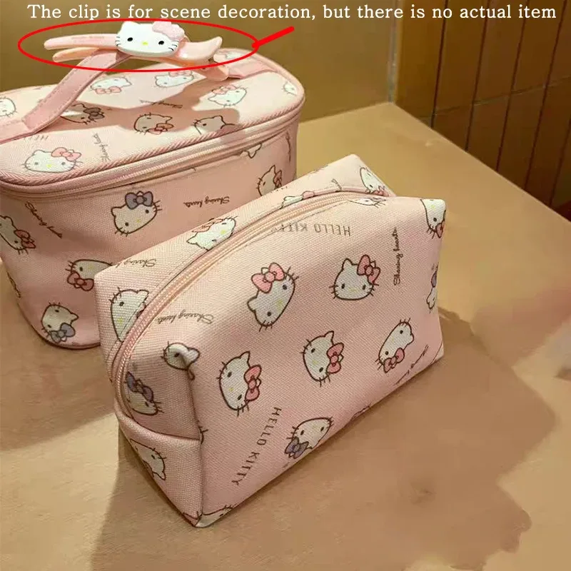 Bolsa de maquiagem Hello Kitty rosa