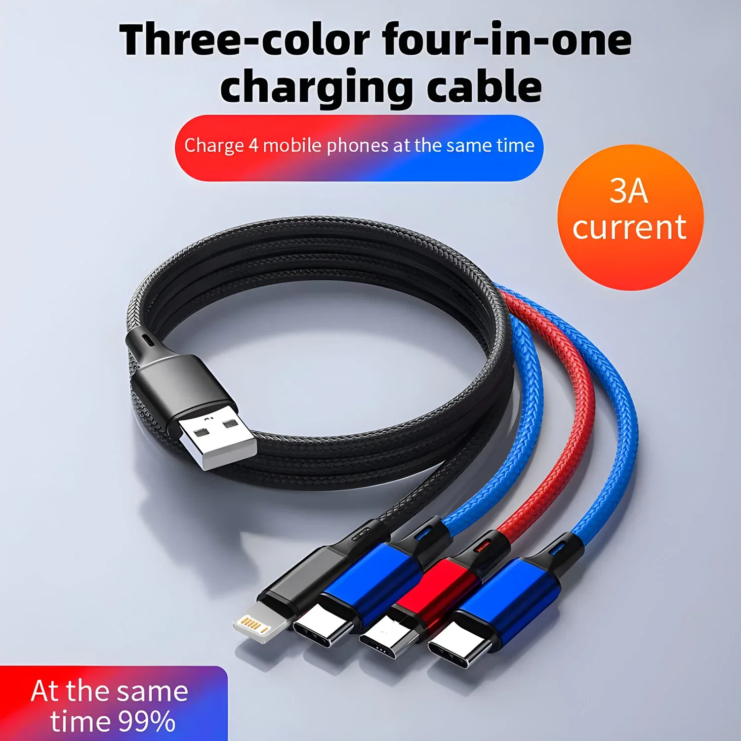 Cabo de carregamento 4 em 1 para iPhone
