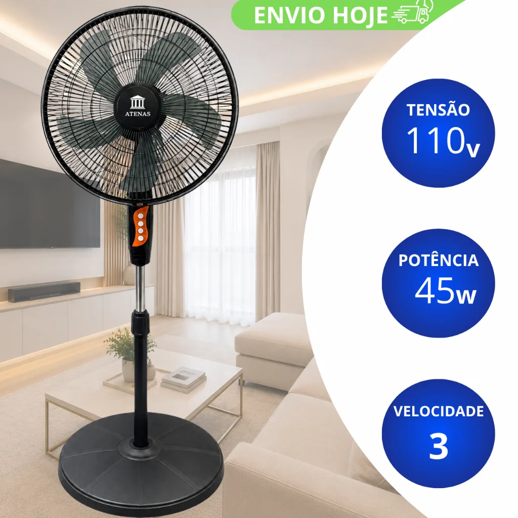Ventilador de coluna com 3 velocidades 110 V