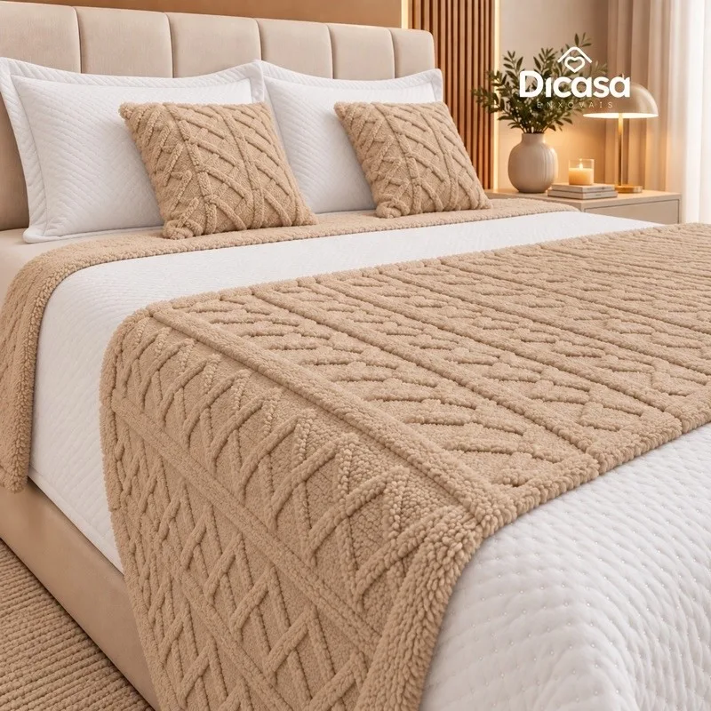 Kit de peseira para cama com capas de almofada