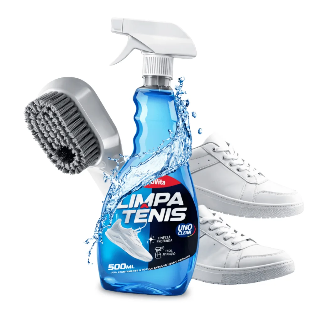 Kit para limpeza de tênis com escova spray