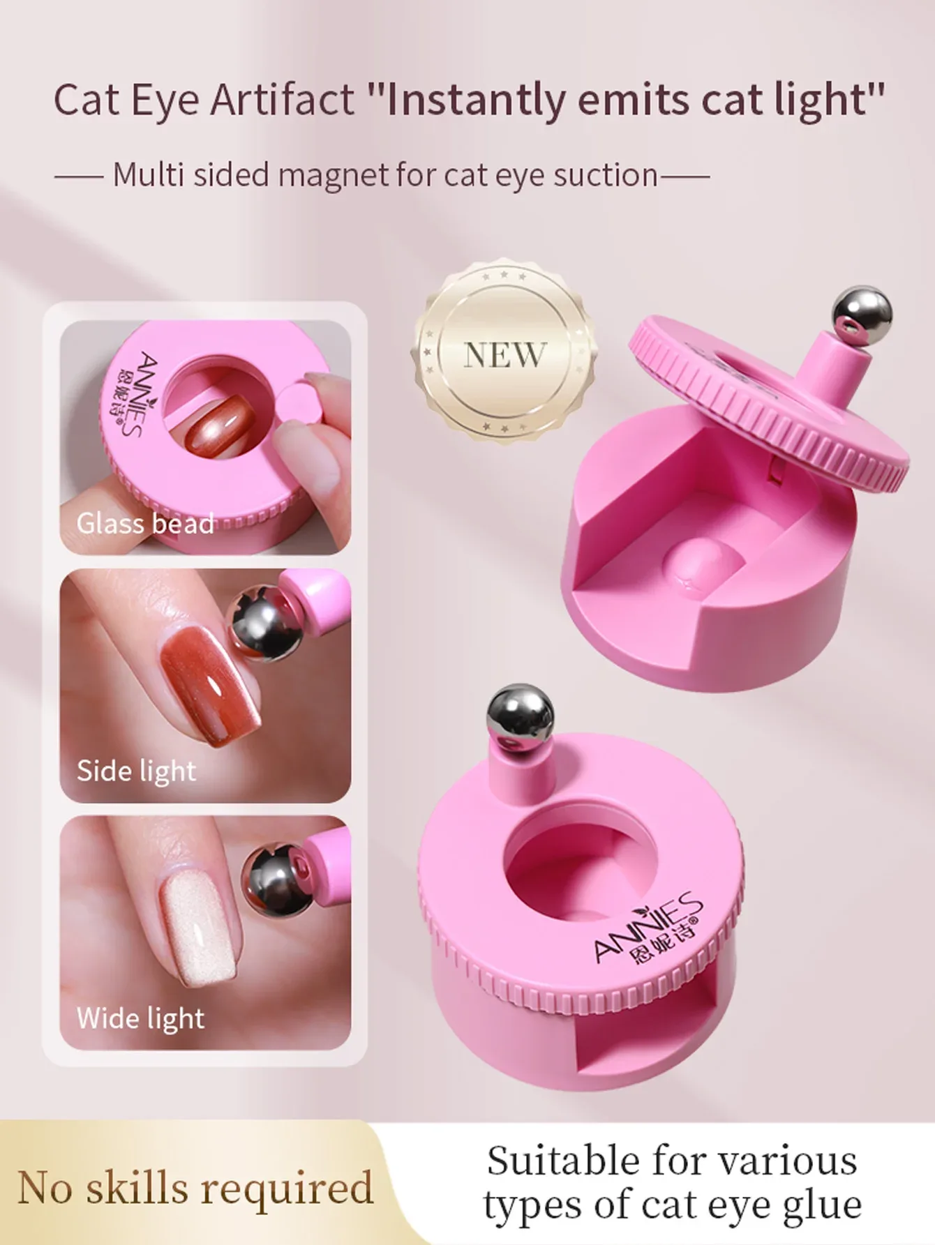 Ferramenta para unhas com efeito olho de gato
