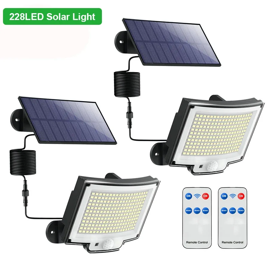 Luminária solar de parede com sensor de movimento