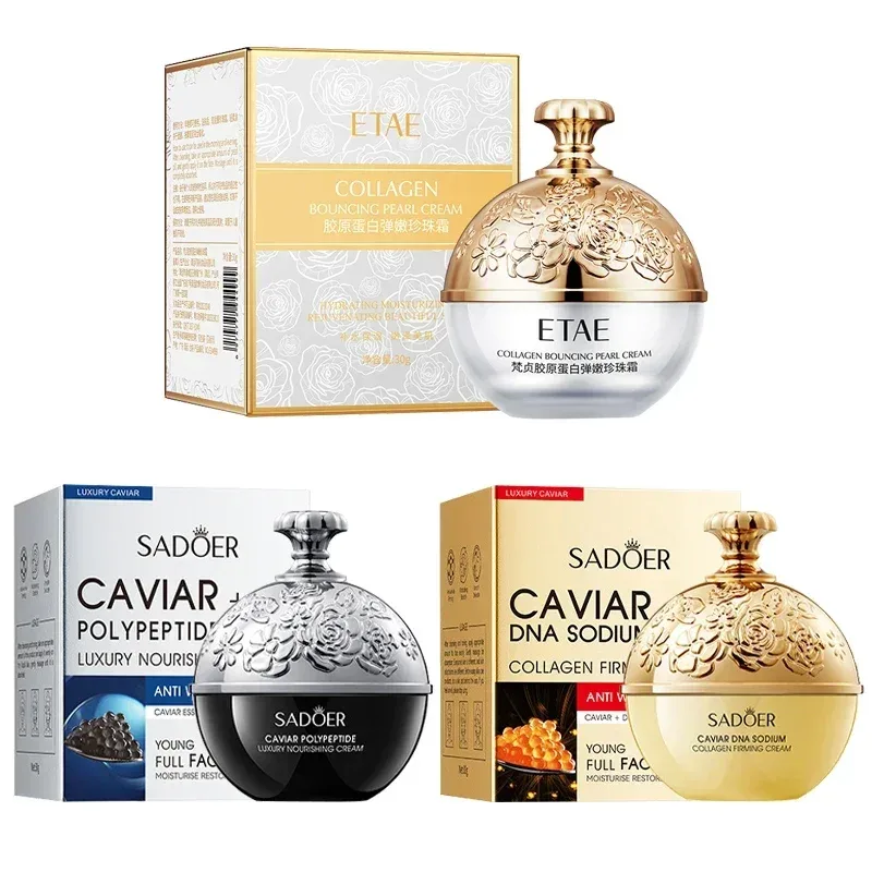 Creme facial coreano de colágeno e pérola