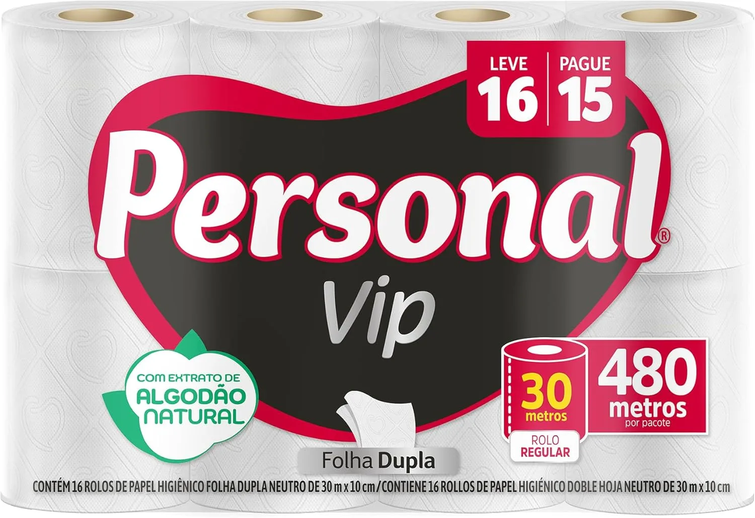 Papel higiênico Personal Vip com folha dupla