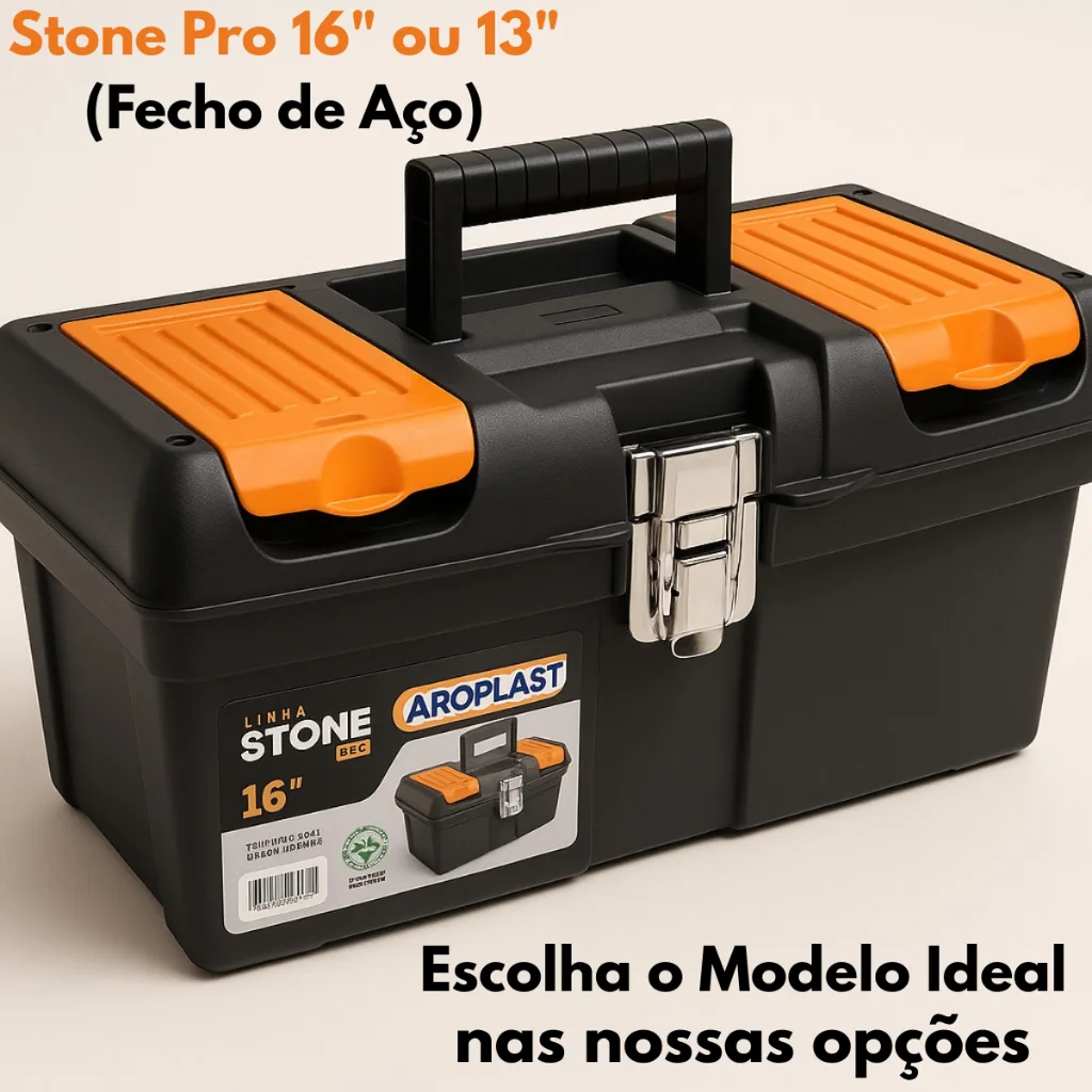 Maleta de ferramentas Arqplast Stone Pro de 13 ou 16 polegadas