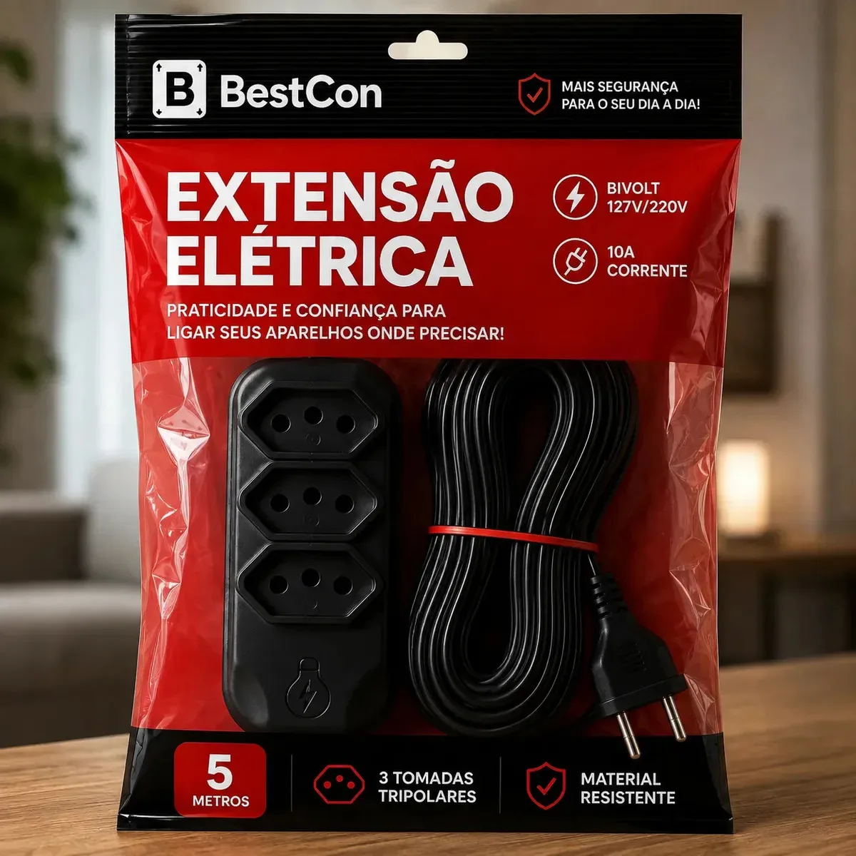 Extensão elétrica Bestcon de 5 metros