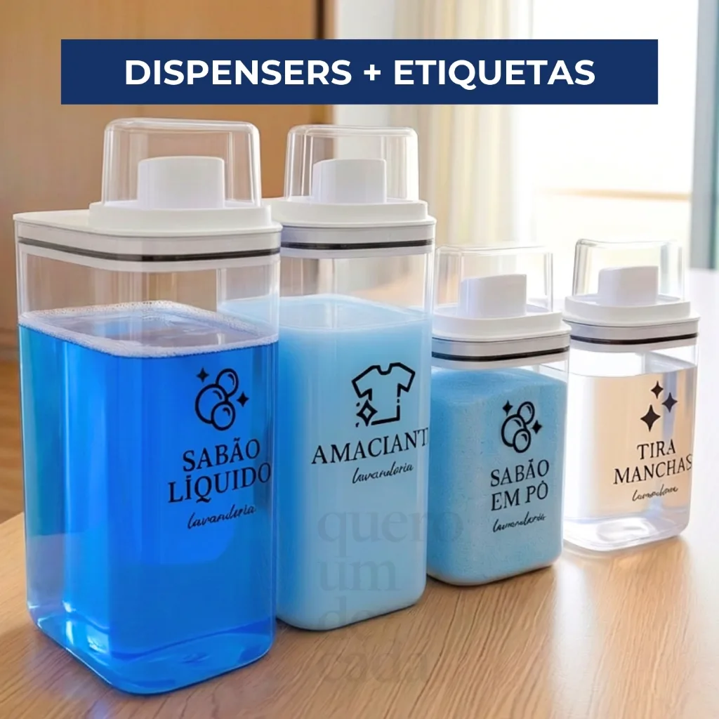 Dispensers para lavanderia de 1,5 e 2,3 litros