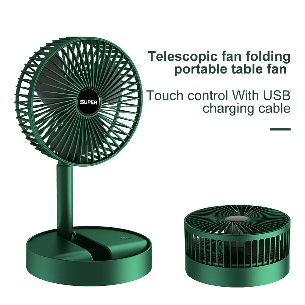 Ventilador portátil dobrável com recarga USB