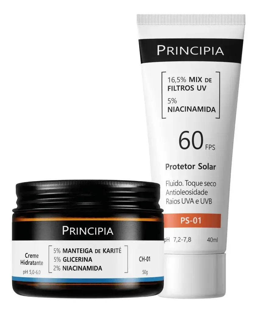 Kit Principia de hidratação e proteção facial