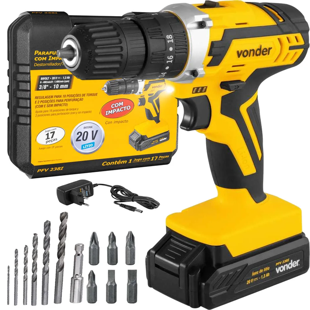 Parafusadeira Vonder PFV238I de impacto sem fio