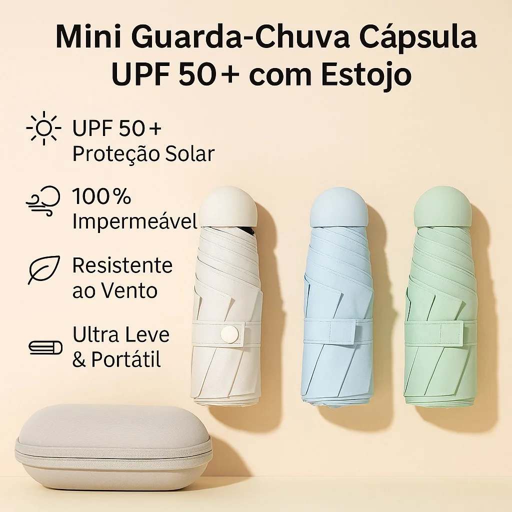 Mini guarda-chuva portátil dobrável