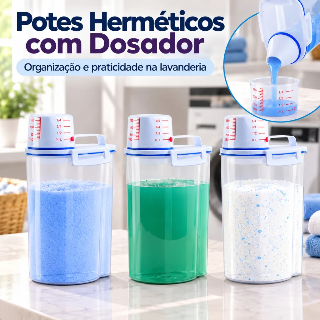 Kit de potes herméticos de 2 L