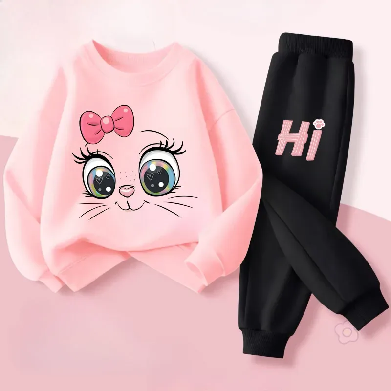 Conjunto infantil feminino de moletom