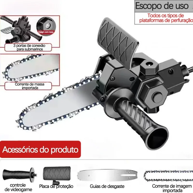 Adaptador de motosserra para furadeira e parafusadeira