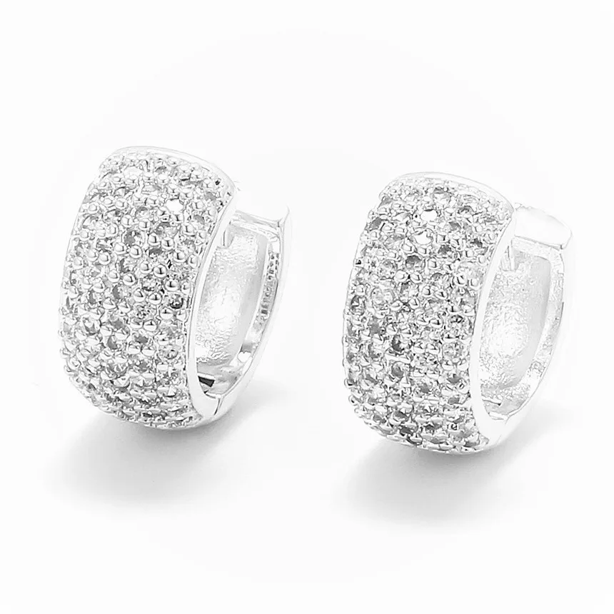 Brinco masculino de argola banhado a ouro branco