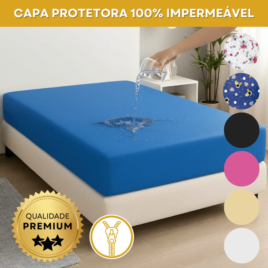 Capa impermeável para colchão de solteiro